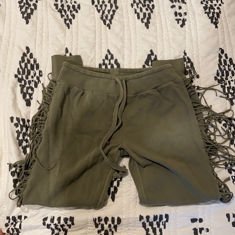 Fringe green sweatpants from amuse society